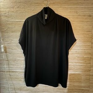 Daily ritual black turtleneck tee top T-shirt small